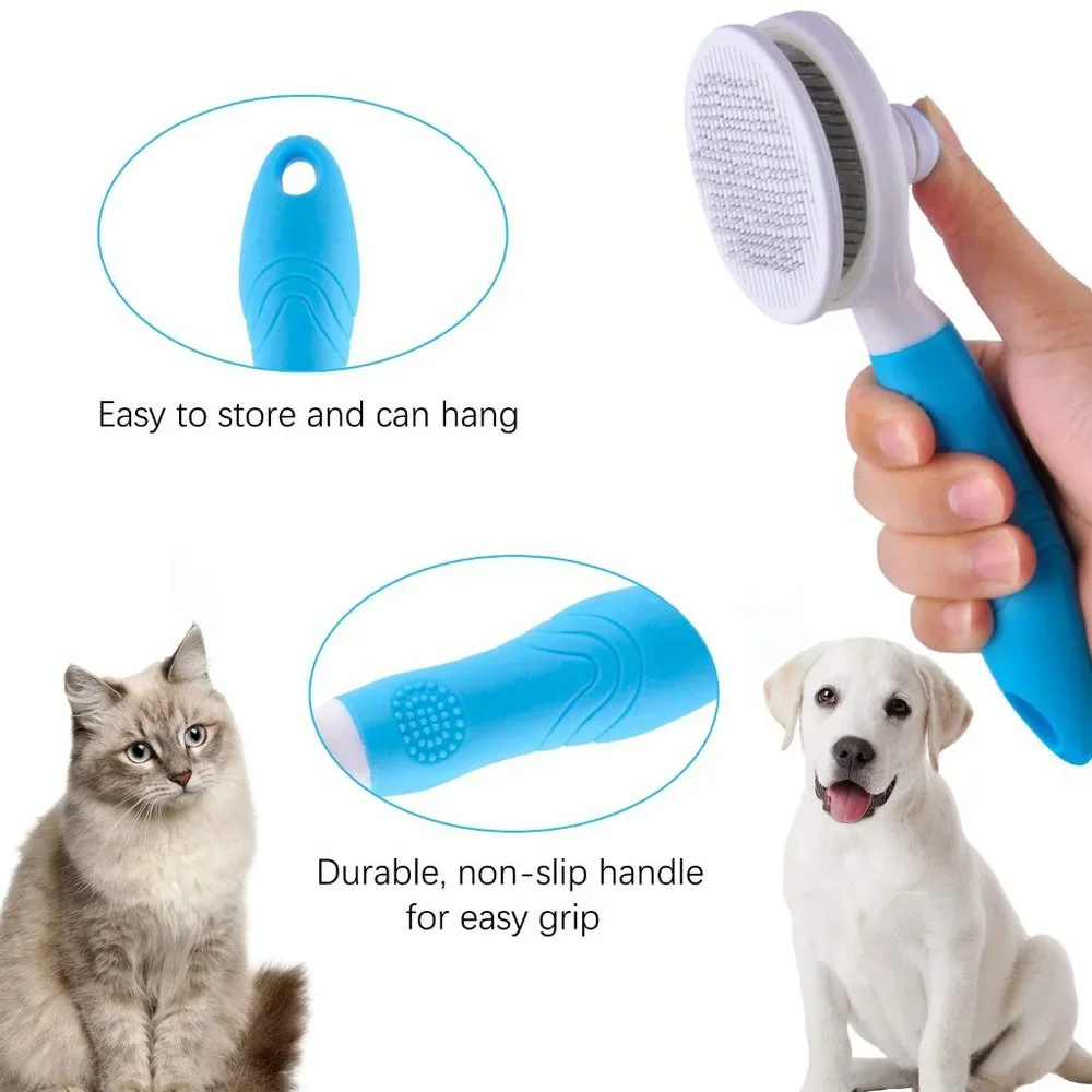 Cat Grooming Brush, Self Cleaning Slicker Brushes for Dogs Cats Pet Brush Tool